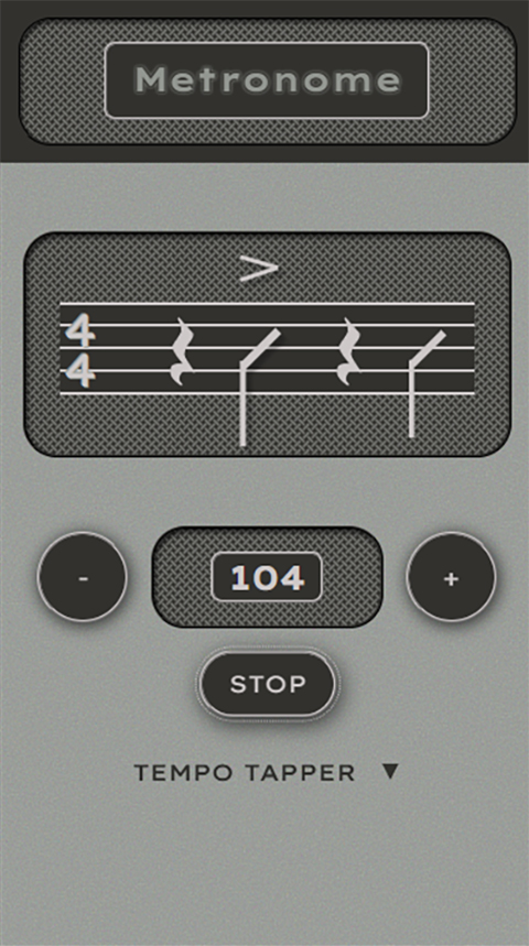 Metronome site with staff and notes